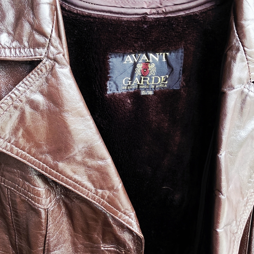 Burgandy / Oxblood Genuine Leather Jacket With Warm Lining M / L - Picture 5 of 10